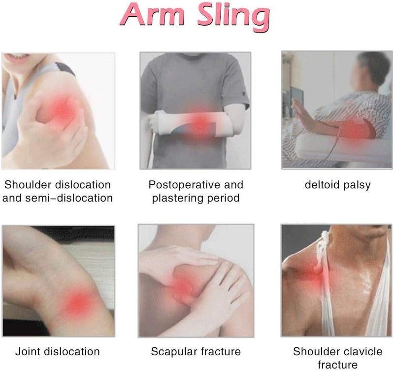 woobles Arm Sling, 2 Colors Adjustable Children Adult Arm Sling Shoulder Support Sprain Fracture Brace Strap for Arm and Upper Arm Fracture, Shoulder Joint Injury(Pink) - Image 2